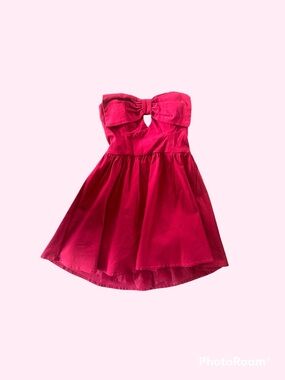 Strapless Bow Mini Dress